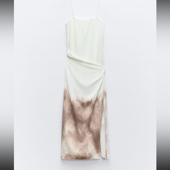 Zara limited eidtion draped slit midi dress - Picture 4 of 10